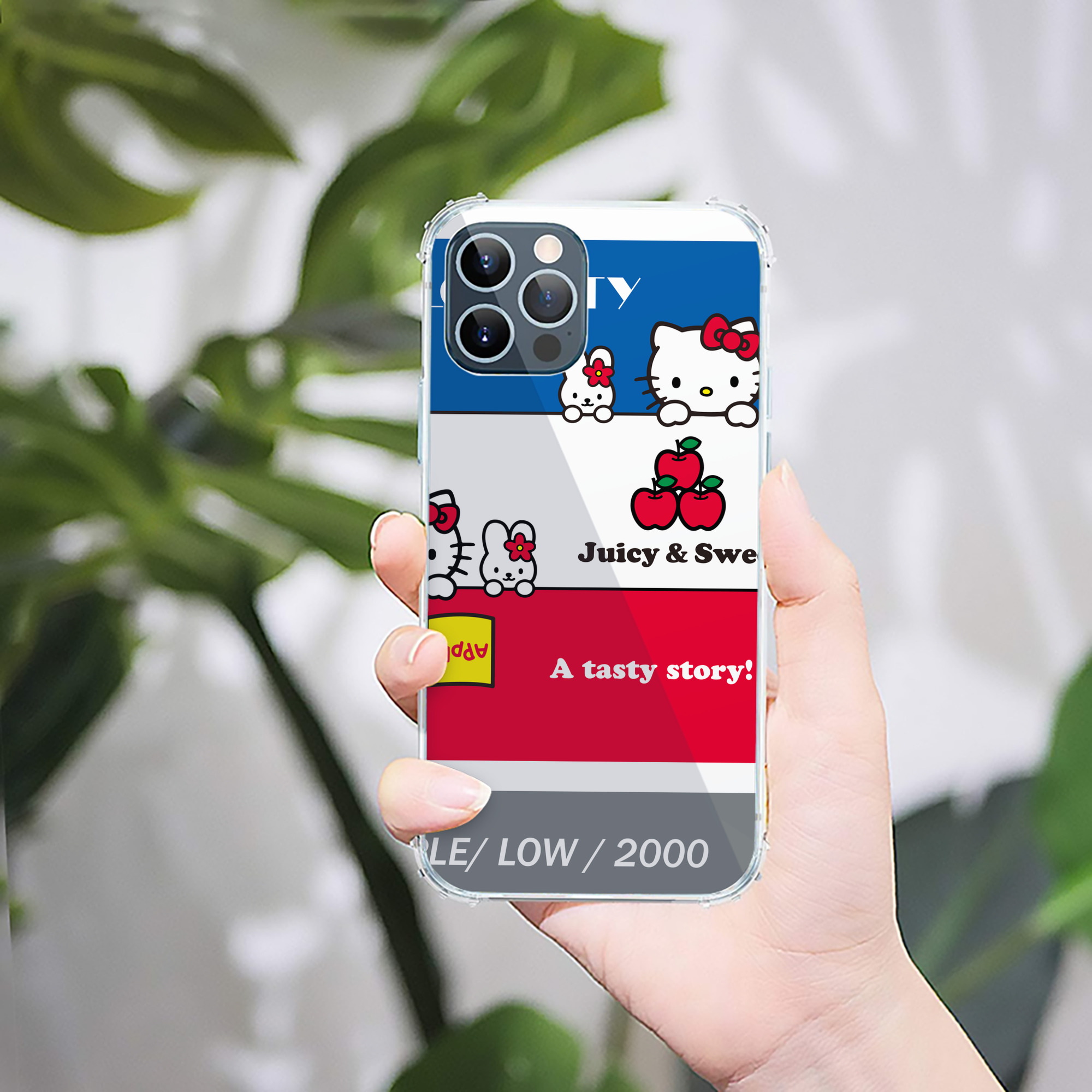 （画像用） Hello Kitty ハローキティ 【iPhone 12シリーズ対応】透明スマホケース（クリアソフトケース）